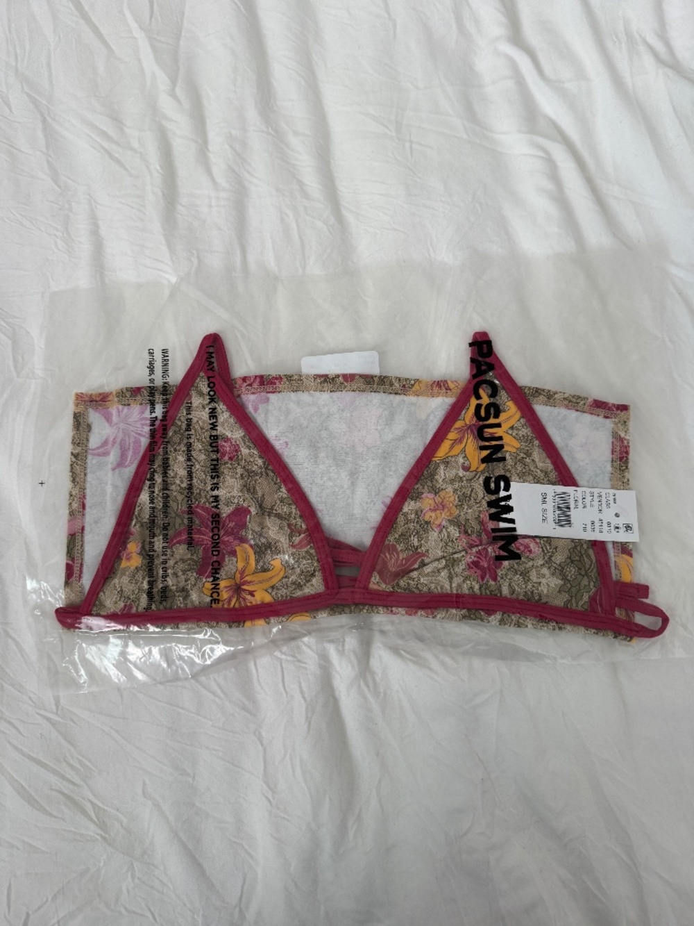 pacsun Floral Tara Tank Bikini Top  size small   details: -NWT -Floral print bik